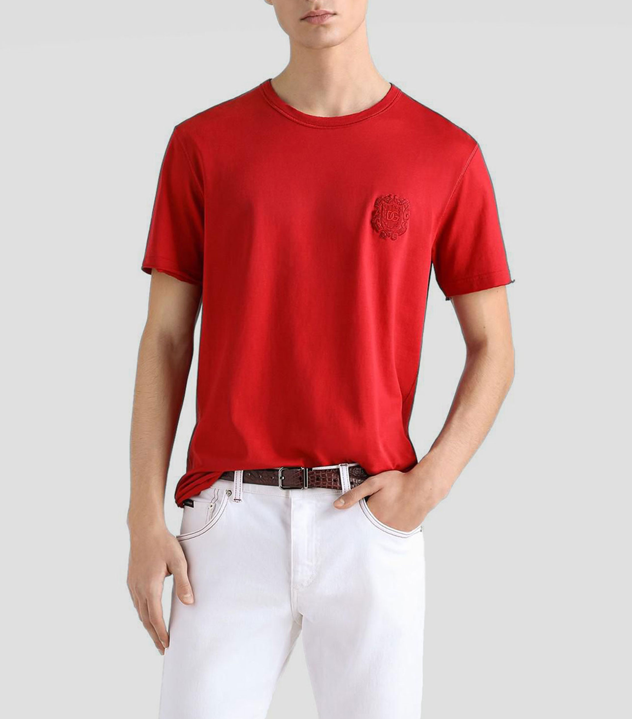 Playera cuello redondo manga corta lisa Hombre